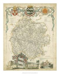 Map of Herefordshire | Obraz na stenu