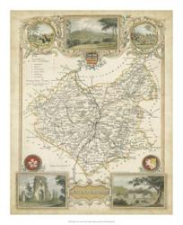 Map of Leicestershire | Obraz na stenu