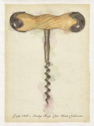 Early1800 Cane Handle Corkscrew | Obraz na stenu