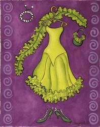 Paris Gowns Lime Green Ruffled | Obraz na stenu