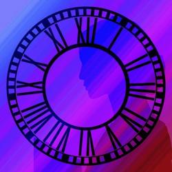 Clock Face on Purple | Obraz na stenu