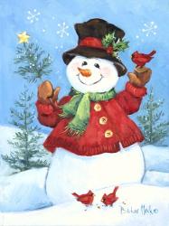 Red Coat Snowman | Obraz na stenu