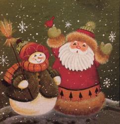 Santa & Snowman | Obraz na stenu