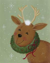 Reindeer With Wreath | Obraz na stenu
