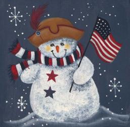 Patriotic Snowman | Obraz na stenu