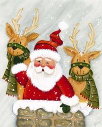 Santa And Reindeer | Obraz na stenu