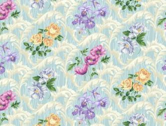 Twiggy Scroll Floral Aqua | Obraz na stenu