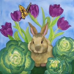 Bunny with Cabbage | Obraz na stenu