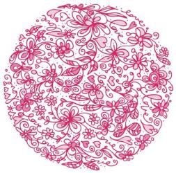 Pink Flower Circle | Obraz na stenu