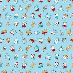 Little Robots Pattern | Obraz na stenu