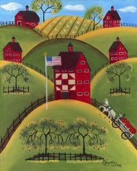 Red Apple Quilt Barns | Obraz na stenu