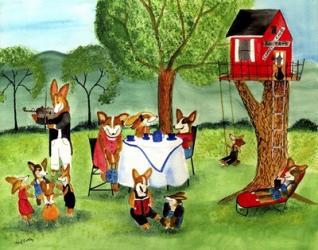 Corgi Dog Tea Party | Obraz na stenu