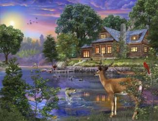 White Tail Deer Lakehouse | Obraz na stenu