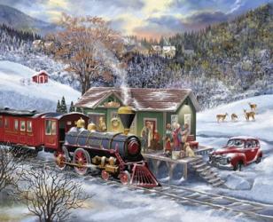 Train Station Christmas Eve | Obraz na stenu