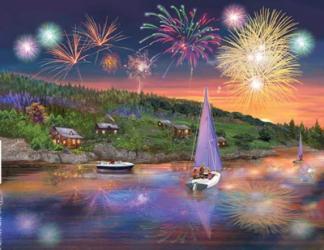 Sailboat Fireworks | Obraz na stenu