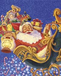 Santa Sleigh Sparkles | Obraz na stenu