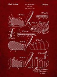 Golf Club Patent - Burgundy | Obraz na stenu