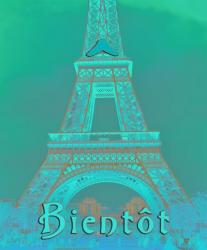 A Bientot Eiffel Tower | Obraz na stenu