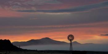 Mountains and Windmill | Obraz na stenu