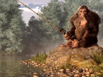 Squatch Fishing | Obraz na stenu