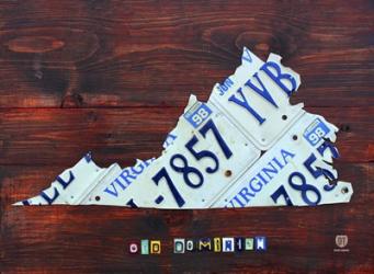 Virginia License Plate Map II | Obraz na stenu