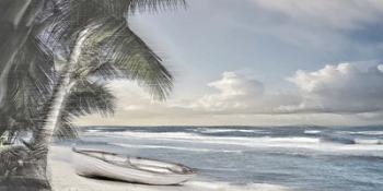 Palm Trees and a Boat B | Obraz na stenu