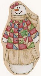 Patchwork Snowwoman | Obraz na stenu