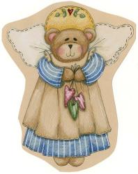 Girl Bear Angel | Obraz na stenu