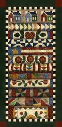 Stack Of Quilts With Dark Green Border 2 | Obraz na stenu