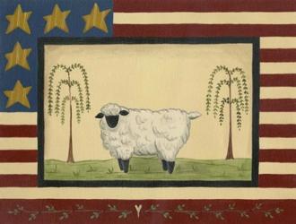 Sheep With Flag Border | Obraz na stenu