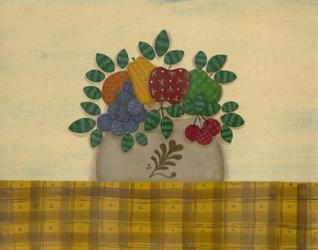 Fruit With Gold & Brown Tablecloth | Obraz na stenu