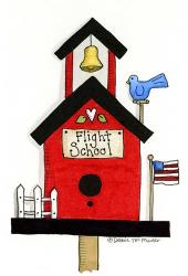 Flight School Birdhouse | Obraz na stenu