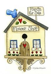 Flower Shop Birdhouse | Obraz na stenu