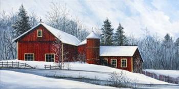 Red Barn Winter | Obraz na stenu