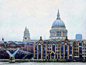 Millennium Bridge to St Paul's Cathedral London | Obraz na stenu