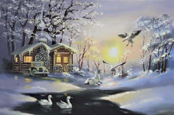 Snow Geese, Cabin | Obraz na stenu