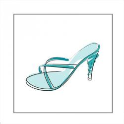 Blue High Heel Sandal | Obraz na stenu