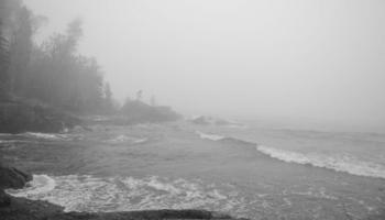 Lake Superior Black And White 29 | Obraz na stenu