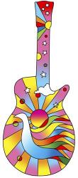 Pop Art Guitar Dove | Obraz na stenu