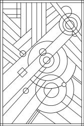 Pop Art Deco Panel 1 Lineart | Obraz na stenu