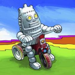 Robot Biker | Obraz na stenu