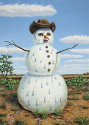 Snowman In Texas | Obraz na stenu