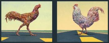 Road Chickens Diptych | Obraz na stenu