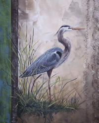 In The Reeds - Blue Heron | Obraz na stenu