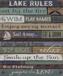 Lake Rules On Wood | Obraz na stenu