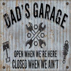 Dads Garage On Sheet Metal | Obraz na stenu