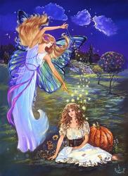 Cinderella And Fairy Godmother | Obraz na stenu