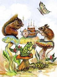 Mushroom Birthday Tea Party | Obraz na stenu
