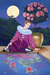 Pierrot At Water Lily Pond | Obraz na stenu