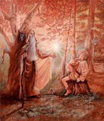 Merlin And The Boy Arthur | Obraz na stenu